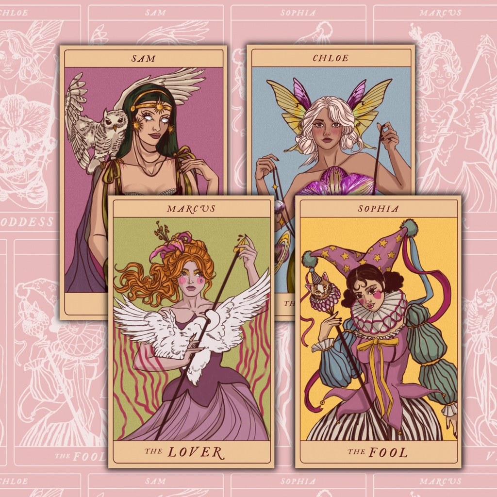 Mini Tarot Deck with Stickers- Chloe or Sam or Sophia or Marcus